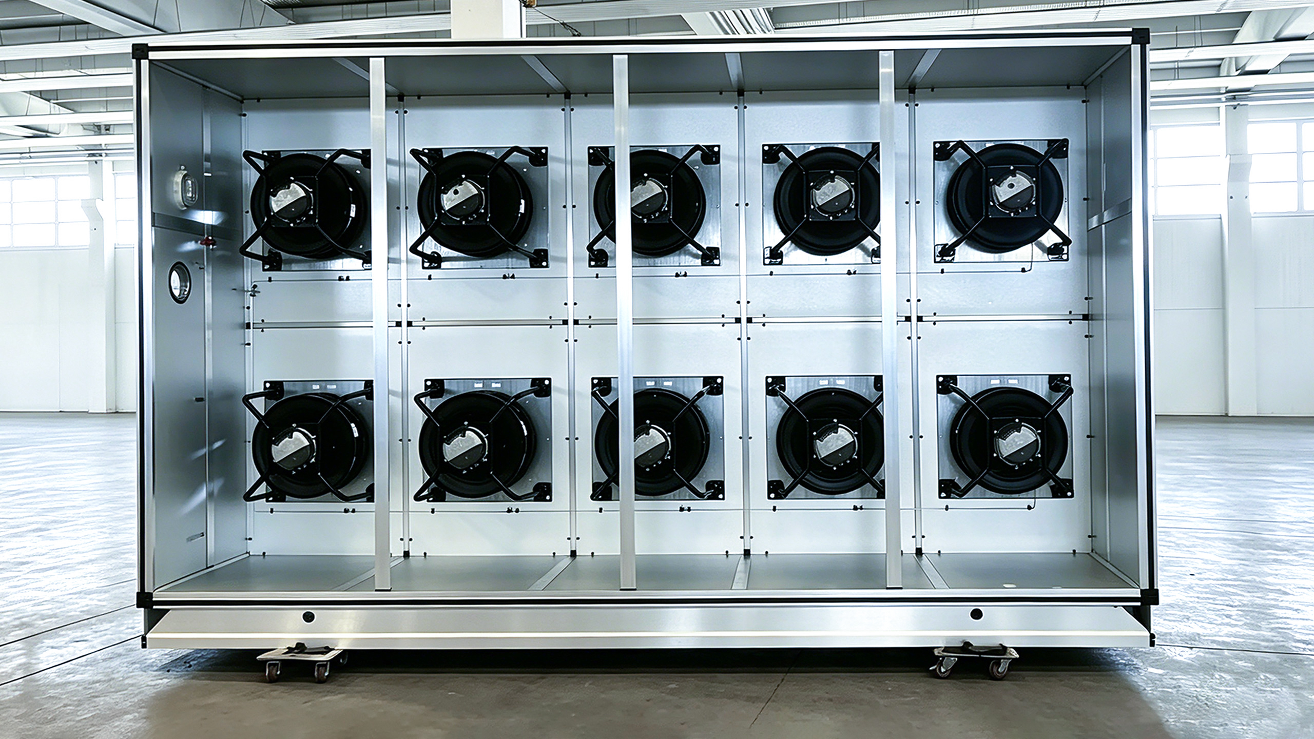 Engineer consulting on fan specifications