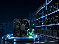 Engineer reviewing industrial fan model and stock availability