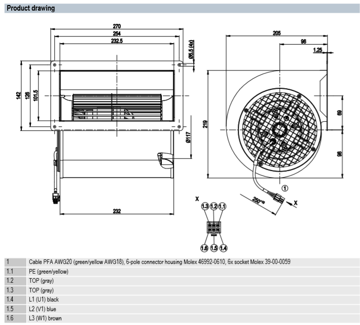 centrifugal fan D2D146-AA02-22Buy ABB Invert fan from professional