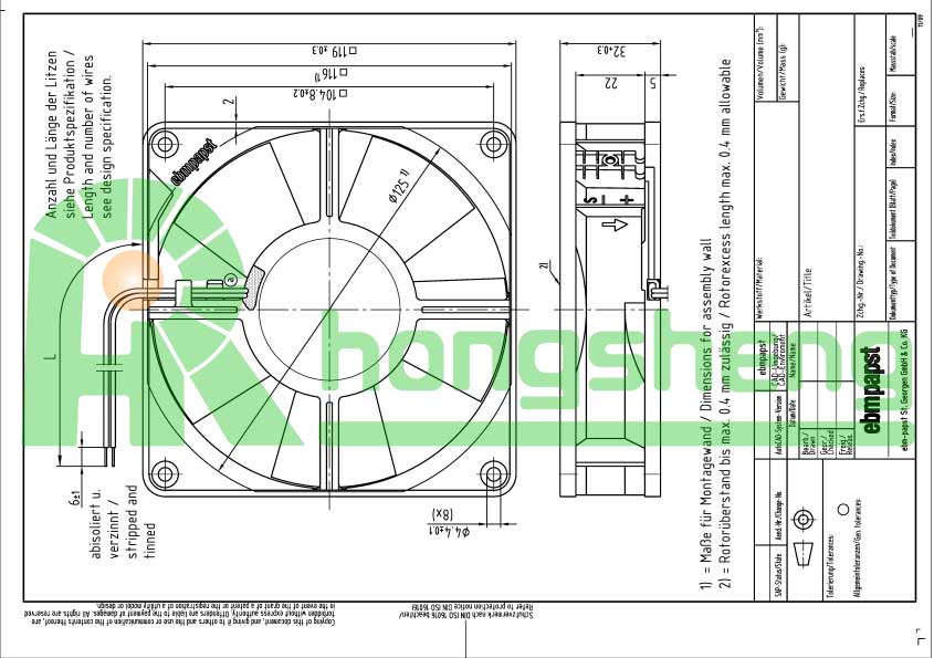 Ebm Fan Module 4312U Ebmpapst Compact fan For Machine room cabinet air conditioning