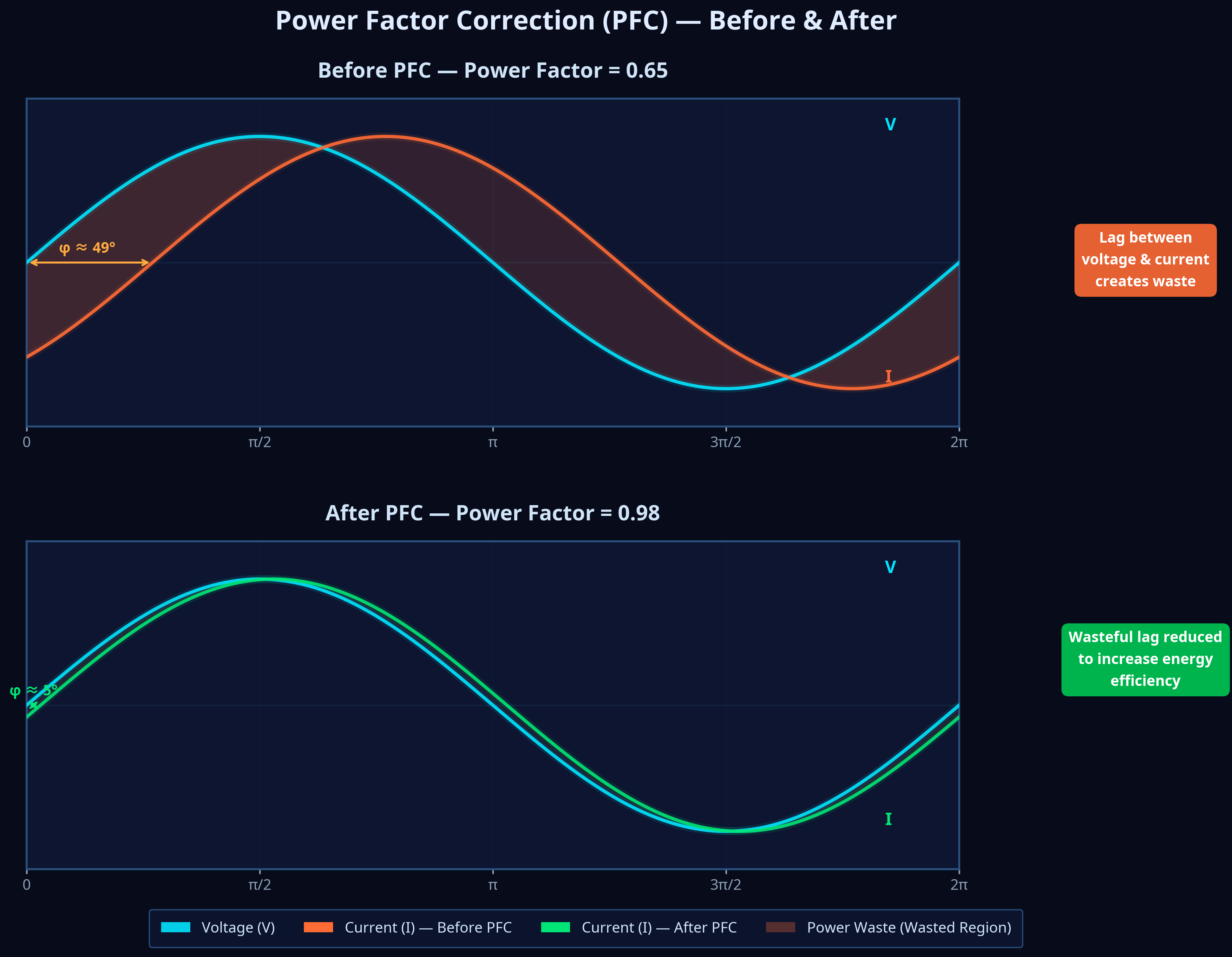 PFC before and after comparison