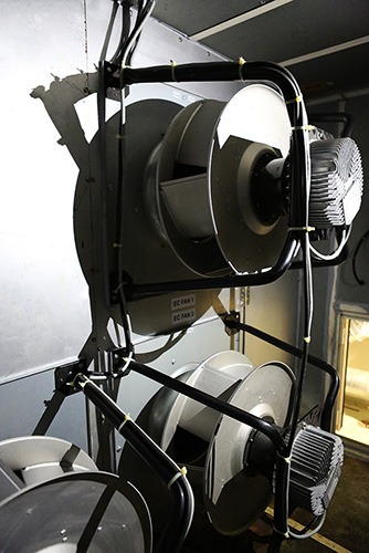 RadiPac EC centrifugal fans in AHU