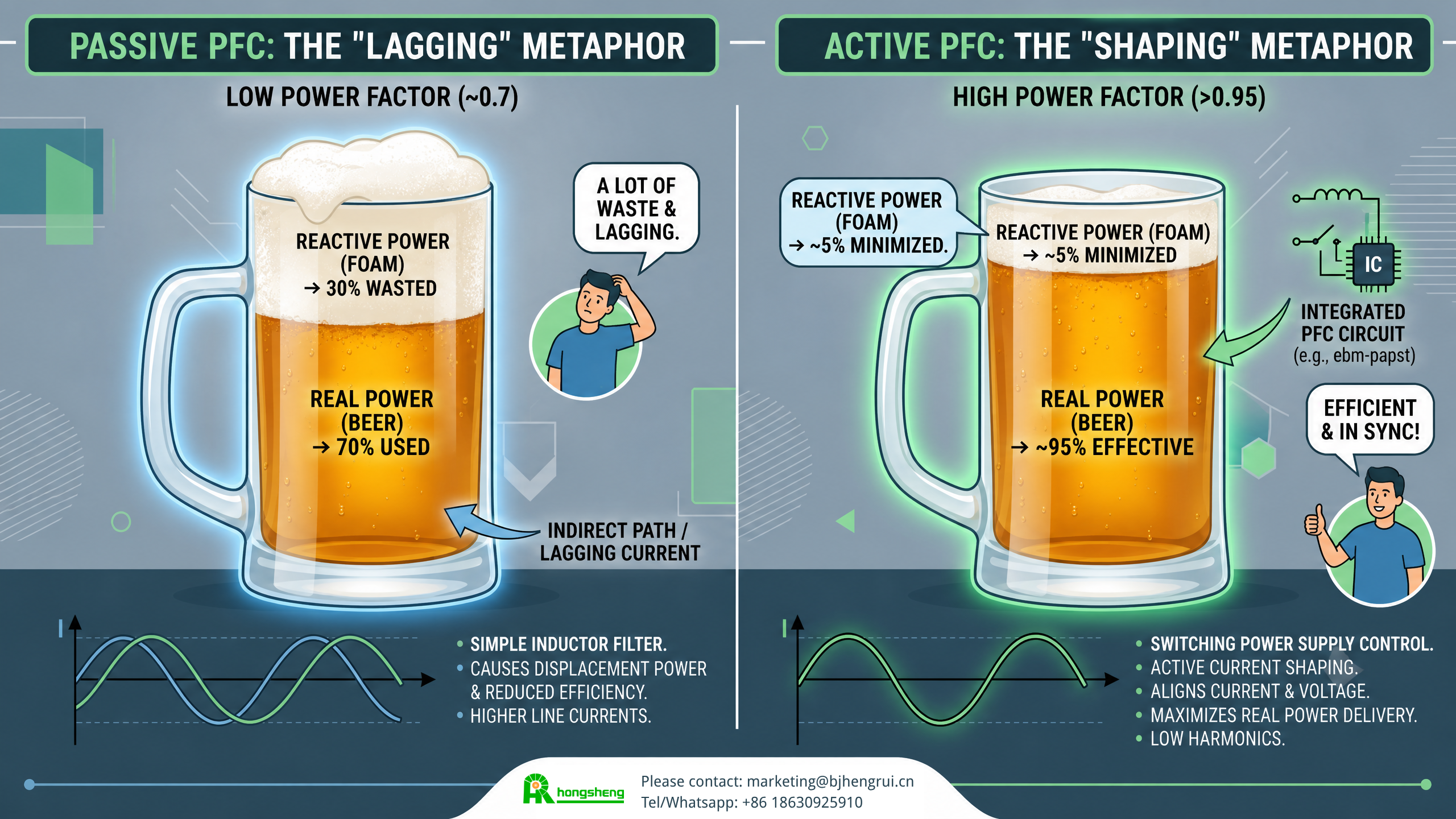 Difference between passive PFC and active PFC