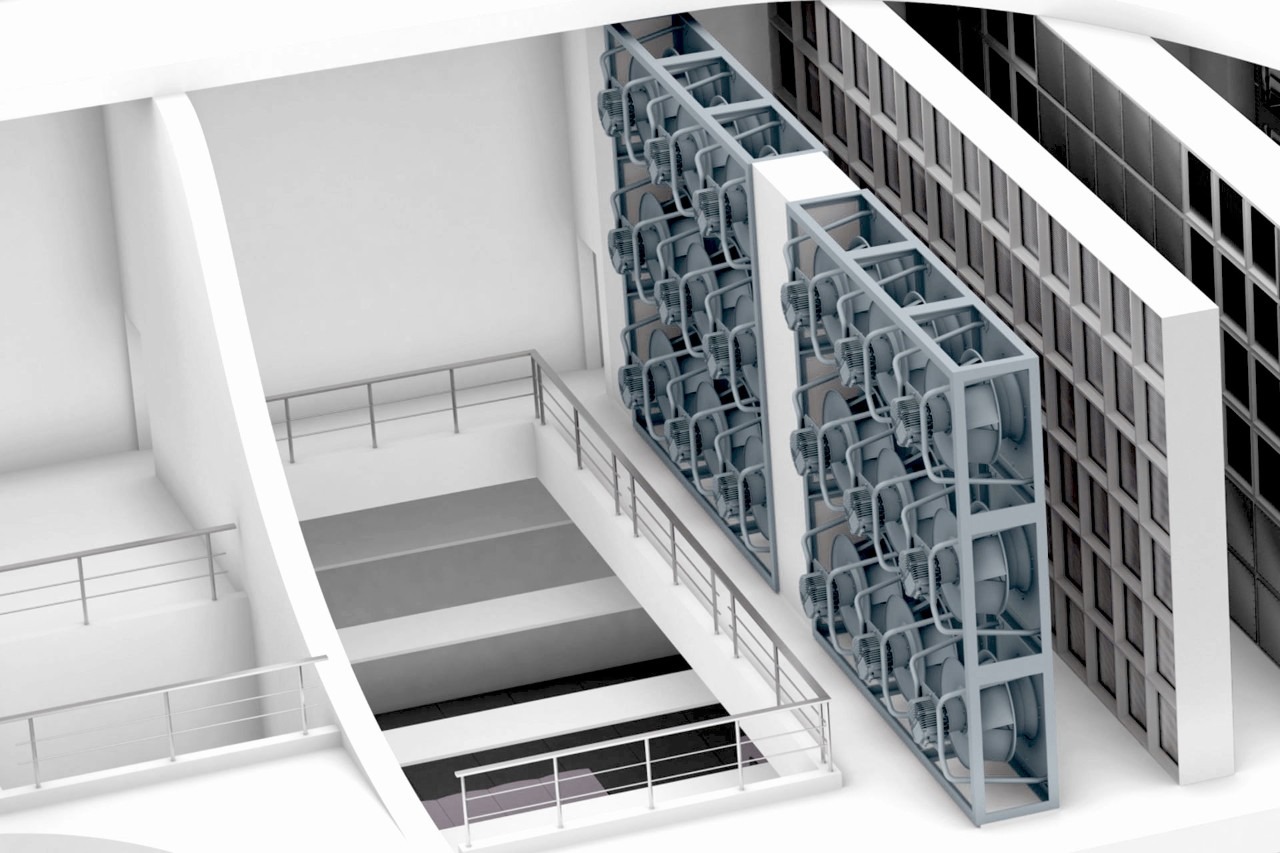 Diagram of Wind Walls in Data Centers
