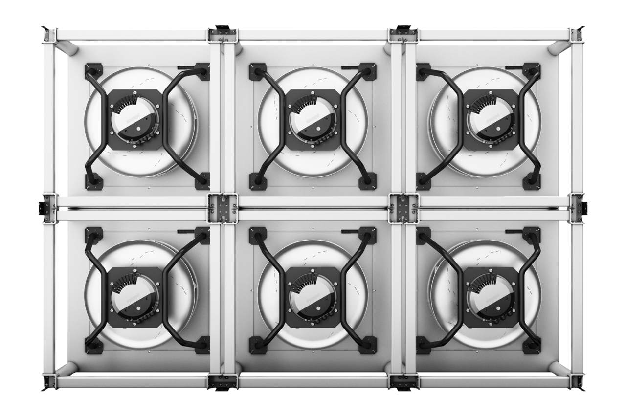 EC fan grid by using ebm-papst fans