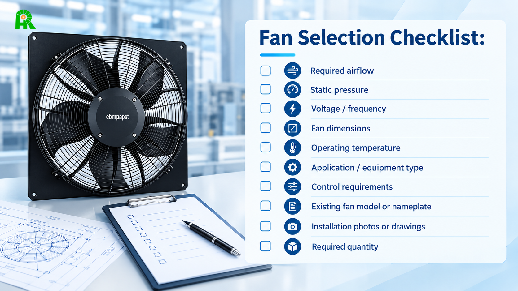 Fan Selection Checklist
